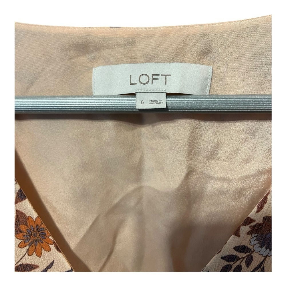 LOFT Floral Wrap Dress – Size 6 - Picture 4 of 6